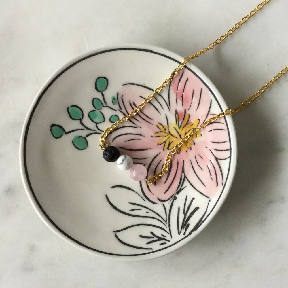 Lava Rock Essential Oil Diffuser Necklace